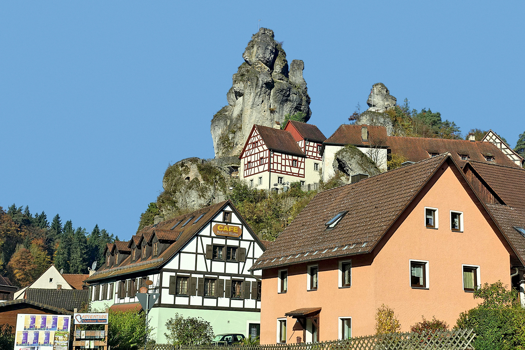 Wandern Frnkische Schweiz: Tchersfeld im Pttlachtal