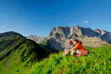 Rast mit Karwendelblick