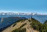 Tolles Voralpenpanorama: Vom Hohen Fricken präsentiert sich das gesamte Wettersteingebirge.