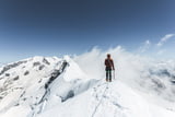 Herrliches Bergpanorama am Breithorn-Gipfel.