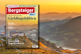 Das Cover der neuen Bergsteiger Ausgabe: Das Watzmannhaus im Morgenlicht mit Ausblick.