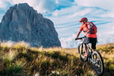 Mountainbiker in den Bergen
