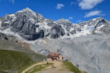 Der Ortler von der Schaubachhütte aus gesehen.